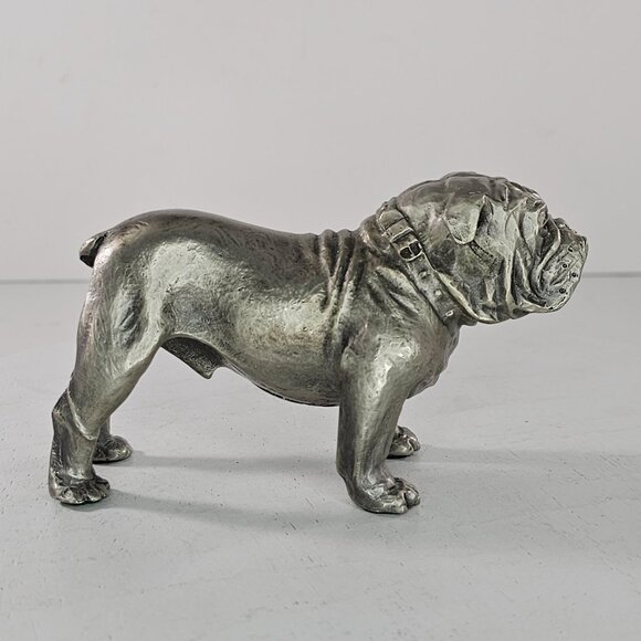 Vintage Philip Kraczkowski Pewter Bulldog Figurine Collectible - Picture 7 of 8